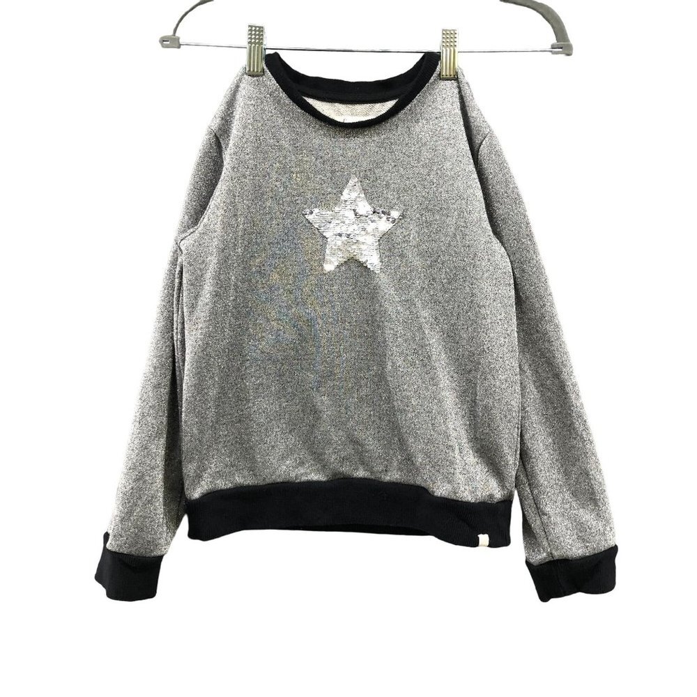 Sovereign Code Kids Girls‎ Size 10 Pullover Sweathshirt Sequin Star Gray